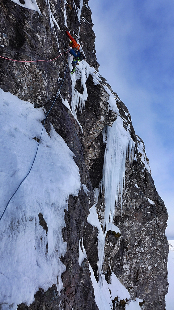 Myself on pitch two of Ice Bomb. Credit, Guy Robertson.